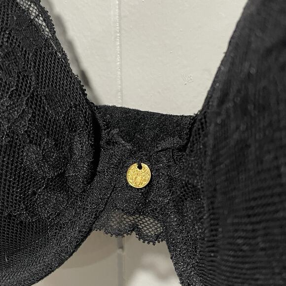 Natori Women Cherry Blossom Underwire Convertible Bra Size 34DDD Black Mesh Lace - Picture 8 of 8